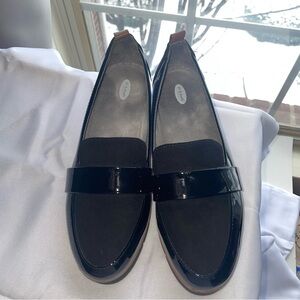 Dr. Scholl's Webster Wedge Loafer Black Patent Leather New Without Box